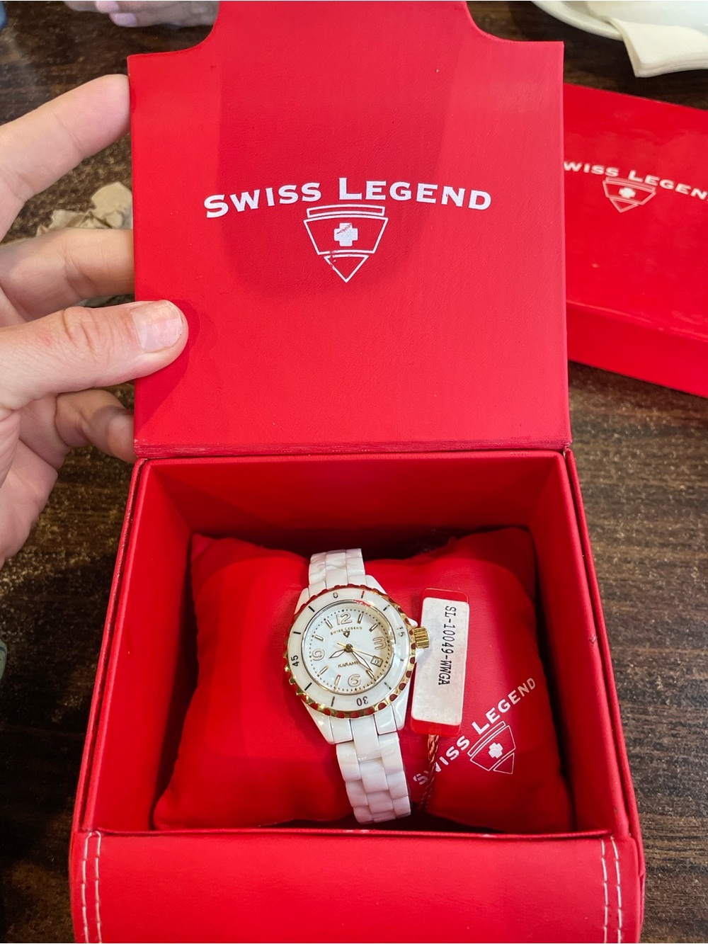 Swiss Legend Karamica white ceramic SL-10049 watch 34mm